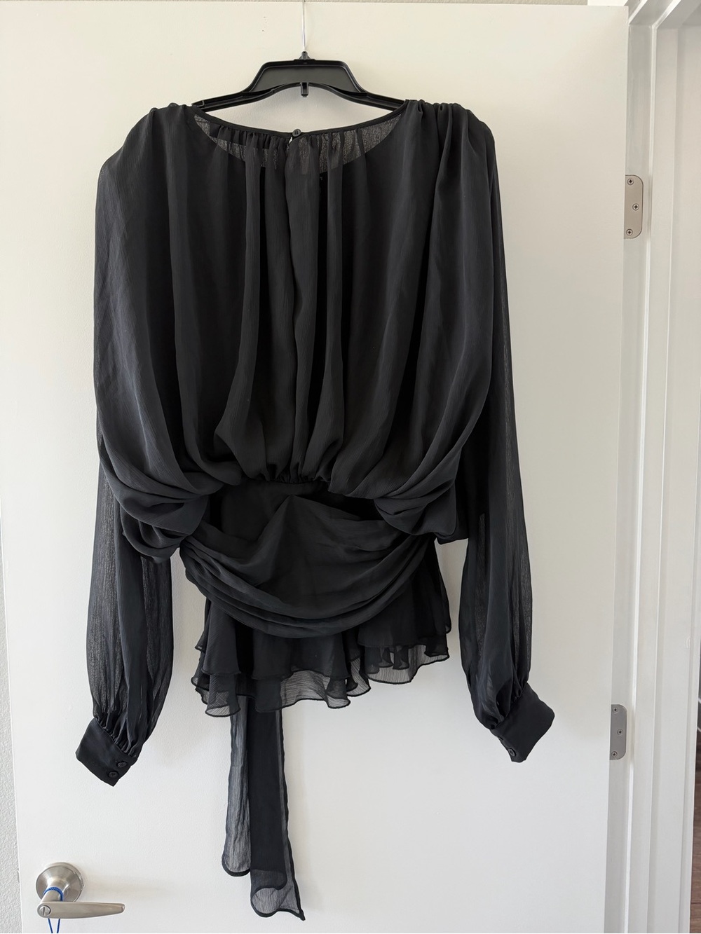 Lioness Black Sheer Tiered Mini Skirt - Picture 2 of 6